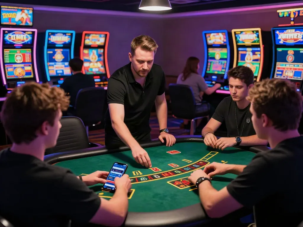 Engaging SIN88 casino environment with dealers and players enjoying thrilling games together.