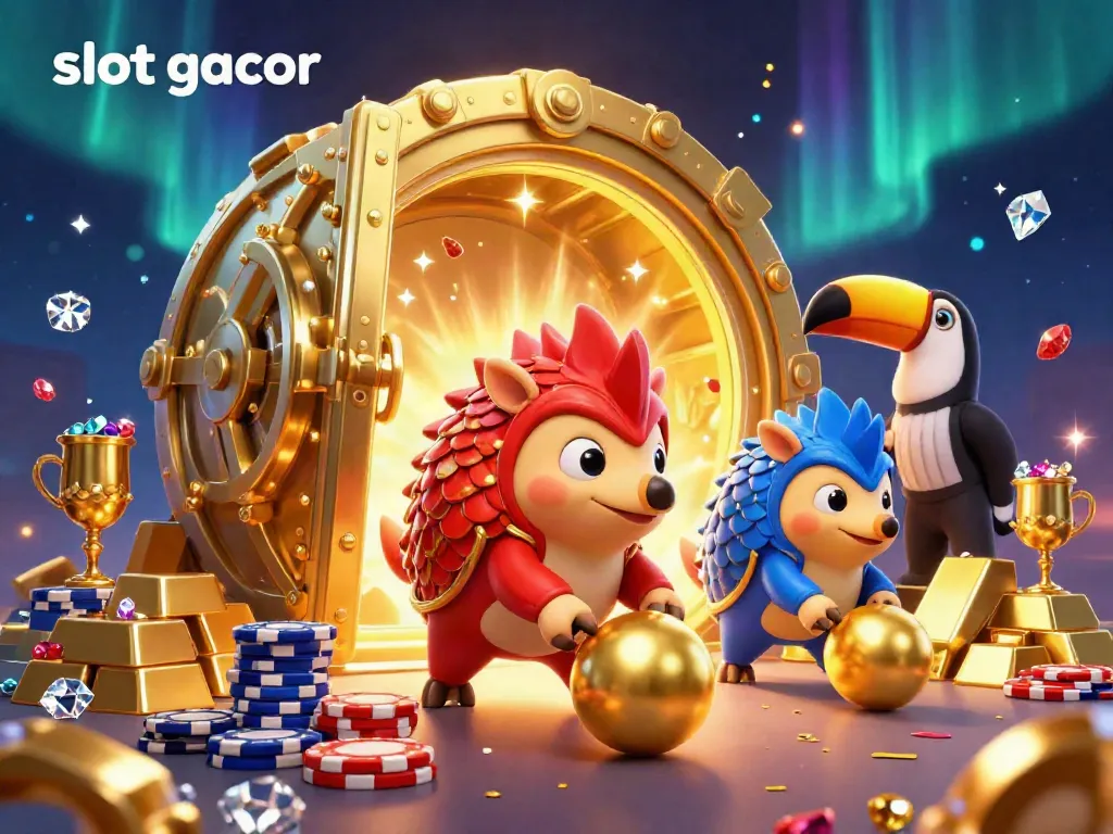Experience the thrill of slot gacor with vibrant pangolins and golden treasures.