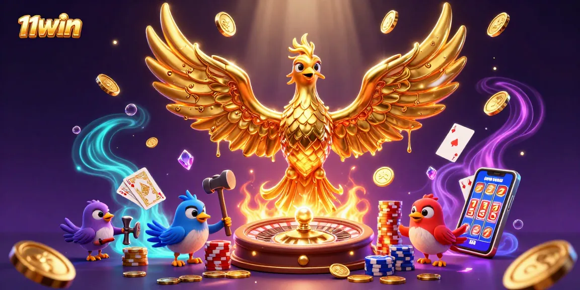 Experience the enchanting 11WIN world, where golden phoenixes and dynamic game elements collide!
