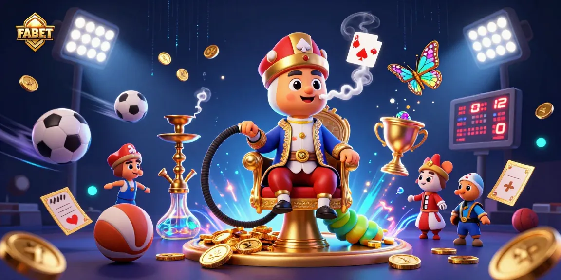 FABET captivates players with a vibrant 3D scene featuring sports and casino elements