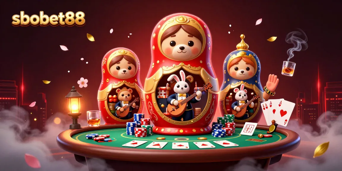 Experience sbobet88 with colorful poker games and engaging characters in this dynamic casino scene.