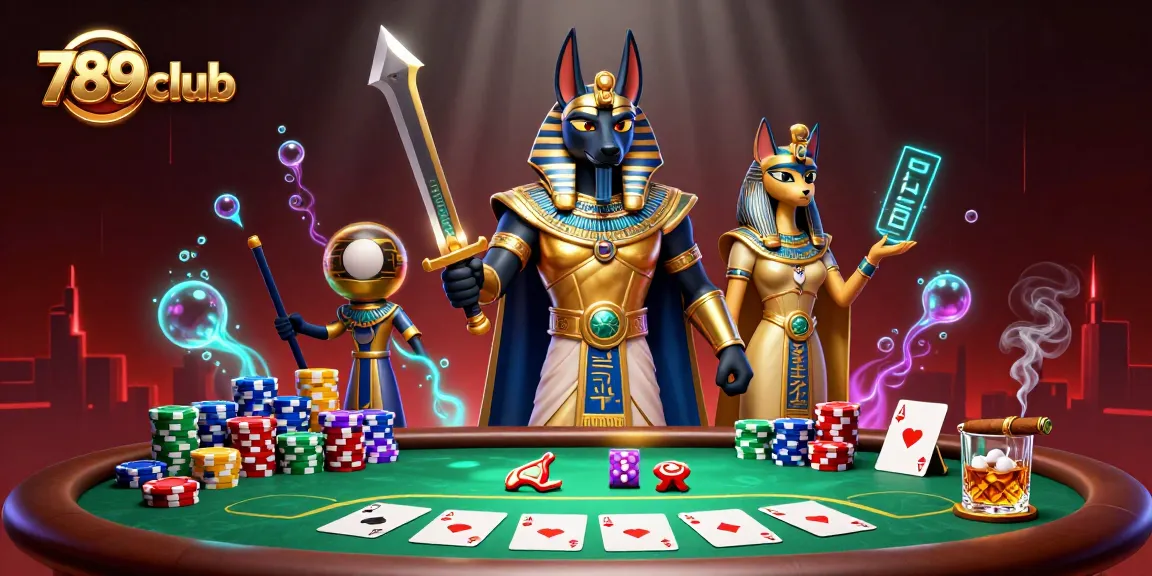 Join the excitement at 789club with an epic poker showdown featuring Anubis and Bastet!