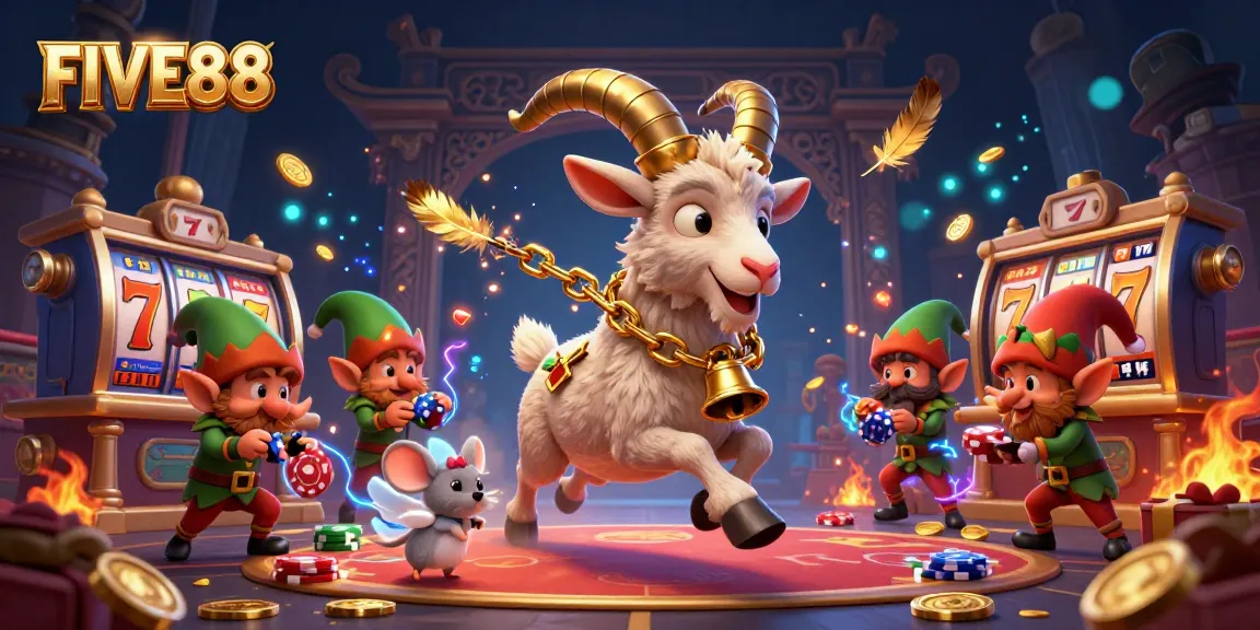 Engage with FIVE88's festive-horror casino, featuring Krampus and elf gremlins in action.