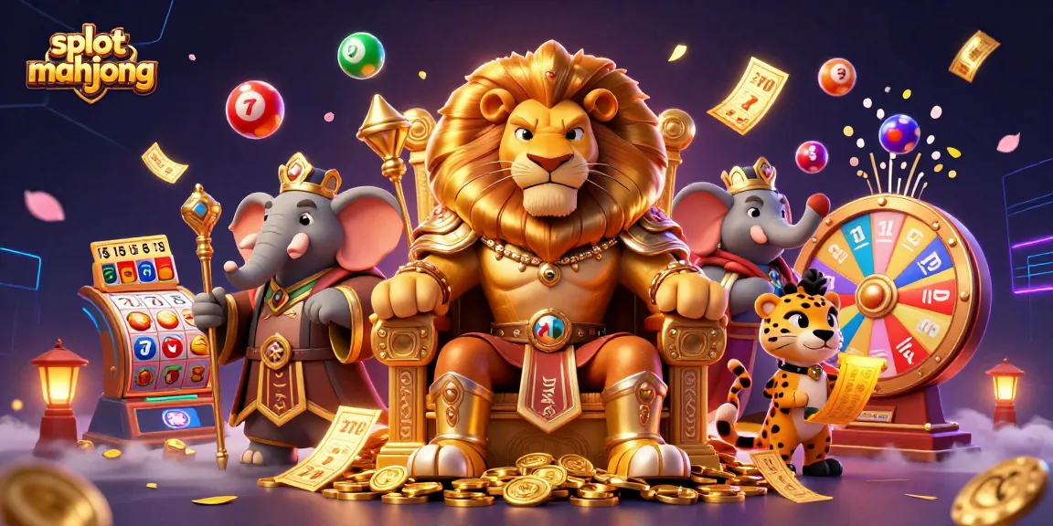 Spin your luck with slot mahjong featuring vibrant characters, symbols, and casino elements.