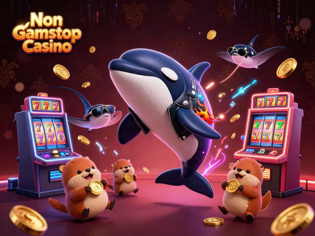 Experience thrilling wins at a Non Gamstop Casino, featuring cartoon characters and casino elements