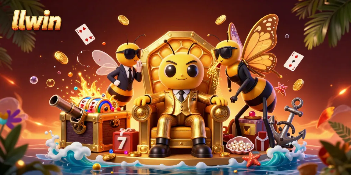 Experience thrilling gameplay at llwin with dazzling slots and vibrant casino elements in a dynamic illustration.