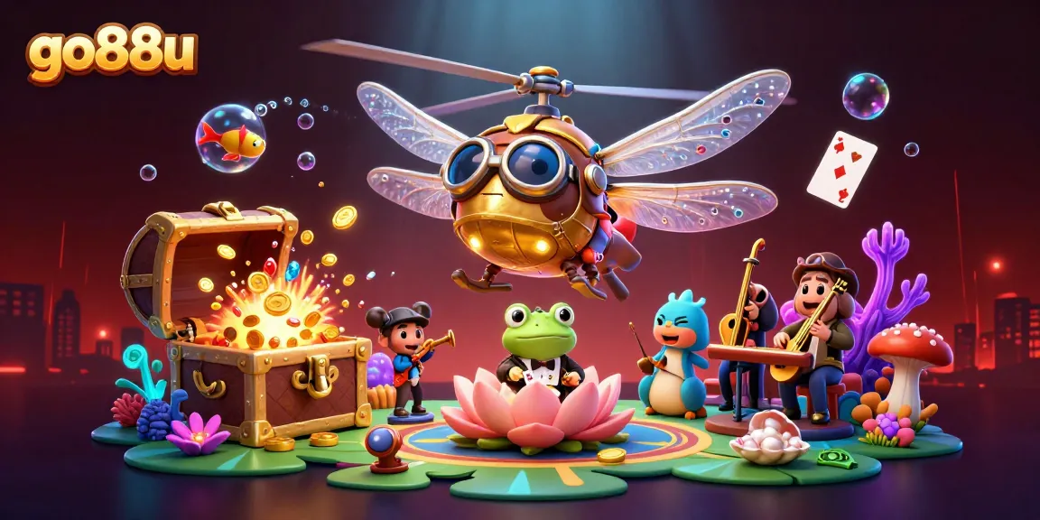Experience thrilling games at go88u with vibrant casino scenes and energetic characters.