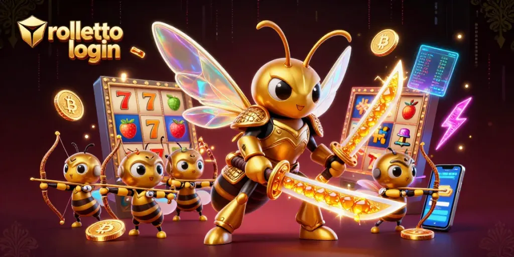 Engage with rolletto login and explore vibrant casino elements with a 3D cartoon scene.
